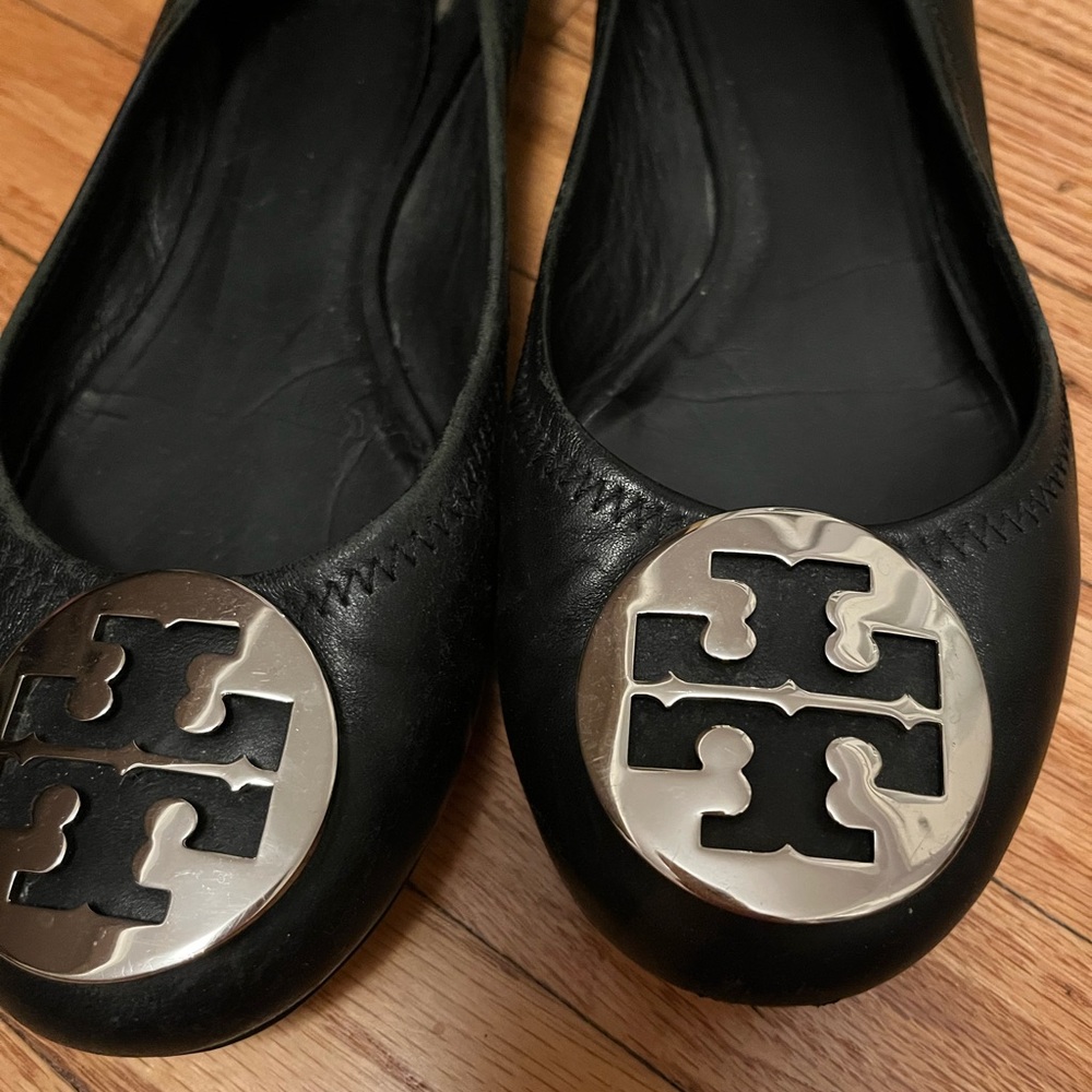 Tory Burch black Reva flat